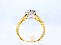 Gouden entourage ring met briljant geslepen natuurlijke diamanten van 1.00 carat - afbeelding 5 van  8
