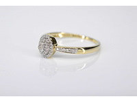 Gouden entourage ring met diamanten - afbeelding 5 van  6