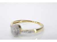 Gouden entourage ring met diamanten - afbeelding 6 van  6