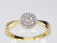 Gouden entourage ring met diamanten