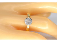 Gouden entourage ring met diamanten - afbeelding 2 van  6