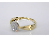 Gouden entourage ring met diamanten - afbeelding 6 van  6