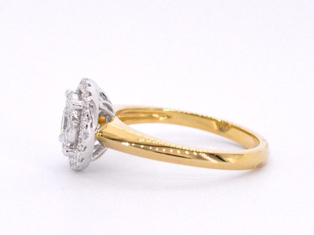 Gouden entourage ring met diamanten - afbeelding 7 van  11