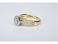 Gouden entourage ring met diamanten - afbeelding 4 van  5