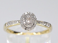 Gouden entourage ring met diamanten