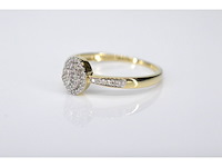 Gouden entourage ring met diamanten - afbeelding 4 van  7