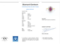 Gouden entourage ring met robijn en diamanten - afbeelding 4 van  10