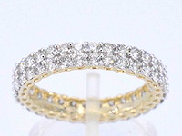 Gouden eternity ring met diamanten - afbeelding 1 van  10