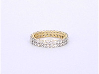 Gouden eternity ring met diamanten - afbeelding 7 van  10