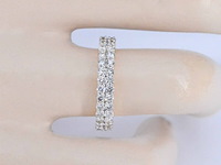 Gouden eternity ring met diamanten - afbeelding 2 van  9