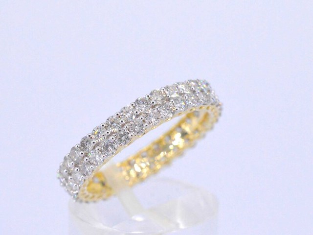 Gouden eternity ring met diamanten - afbeelding 5 van  9
