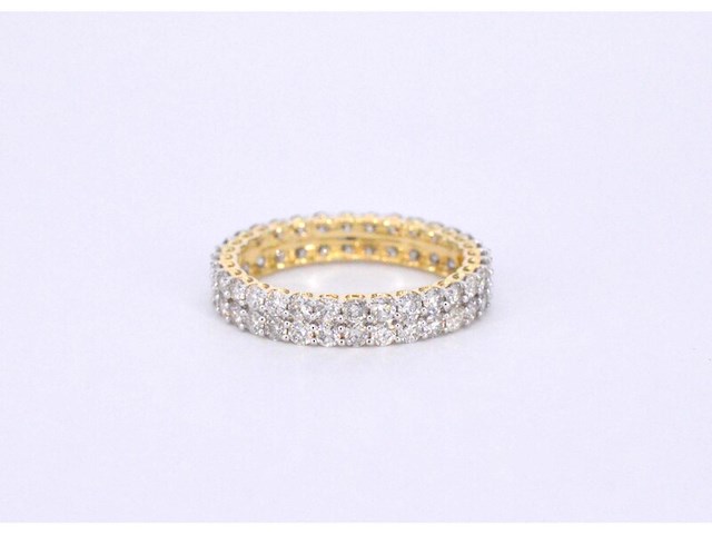 Gouden eternity ring met diamanten - afbeelding 6 van  9