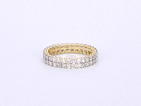 Gouden eternity ring met diamanten - afbeelding 7 van  9