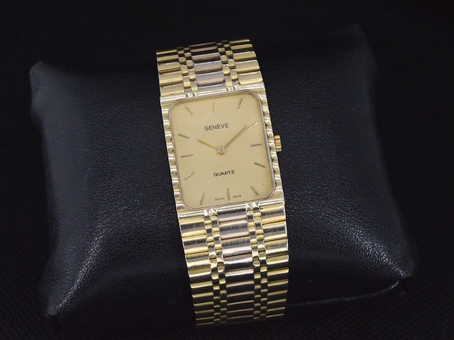Gouden geneve dames horloge - afbeelding 2 van  5