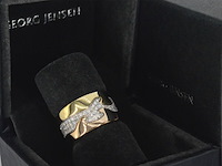 Gouden george jensen fusion 3pcs ring met diamanten - afbeelding 7 van  10