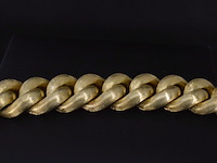 Gouden gevlochten armband zeer groot uitgevoerd - afbeelding 4 van  5