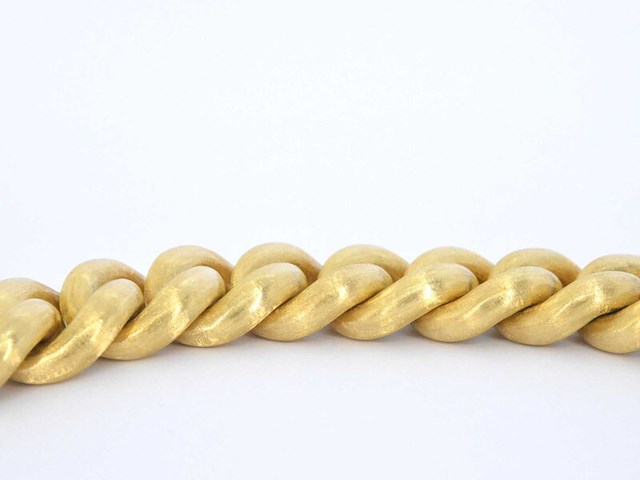 Gouden gevlochten armband - afbeelding 5 van  9