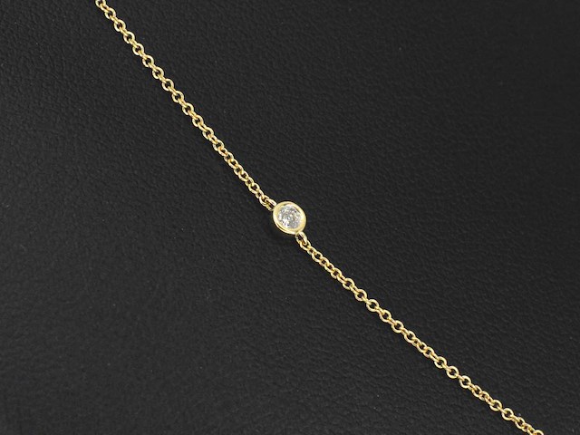 Gouden halscollier met natuurlijke diamanten - afbeelding 6 van  8