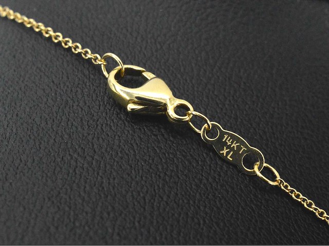 Gouden halscollier met natuurlijke diamanten - afbeelding 7 van  8