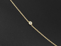 Gouden halscollier met natuurlijke diamanten - afbeelding 6 van  8