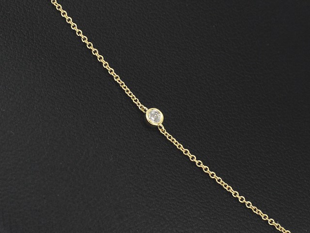 Gouden halscollier met natuurlijke diamanten - afbeelding 5 van  9