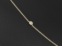 Gouden halscollier met natuurlijke diamanten - afbeelding 5 van  9