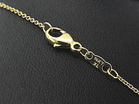 Gouden halscollier met natuurlijke diamanten - afbeelding 6 van  9