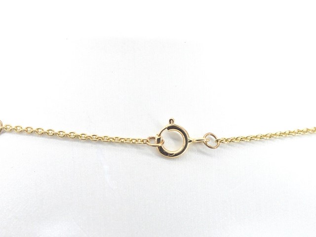 Gouden halsketting met diamanten 'chai' - afbeelding 5 van  7