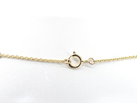 Gouden halsketting met diamanten 'chai' - afbeelding 5 van  7