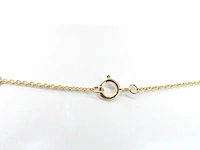 Gouden halsketting met diamanten 'chai' - afbeelding 5 van  7