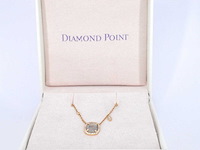 Gouden halsketting met diamanten - afbeelding 2 van  8