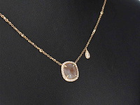 Gouden halsketting met diamanten - afbeelding 5 van  8