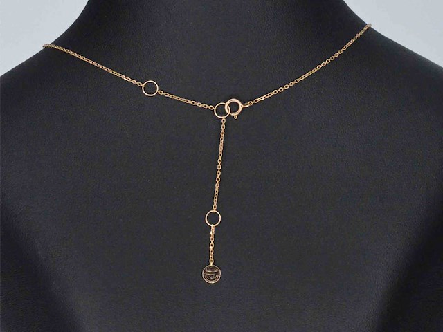 Gouden halsketting met diamanten - afbeelding 6 van  8