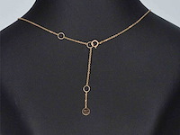 Gouden halsketting met diamanten - afbeelding 6 van  8