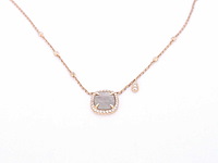 Gouden halsketting met diamanten - afbeelding 7 van  8