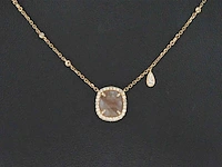 Gouden halsketting met diamanten