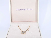 Gouden halsketting met diamanten - afbeelding 2 van  9