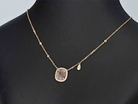 Gouden halsketting met diamanten - afbeelding 3 van  9