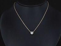 Gouden halsketting met een briljant geslepen diamant van 0.50 carat - afbeelding 2 van  9