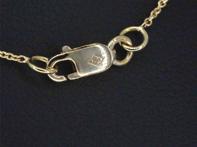 Gouden halsketting met een briljant geslepen diamant van 0.50 carat - afbeelding 7 van  9