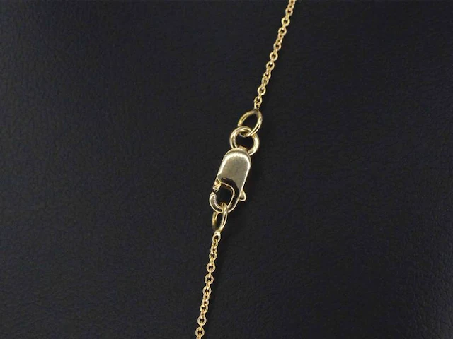 Gouden halsketting met een briljant geslepen diamant van 0.50 carat - afbeelding 5 van  9