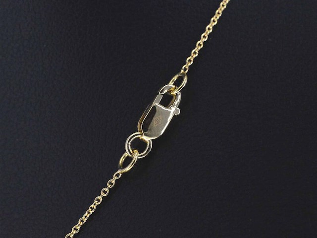 Gouden halsketting met een briljant geslepen diamant van 1.00 carat - afbeelding 5 van  6