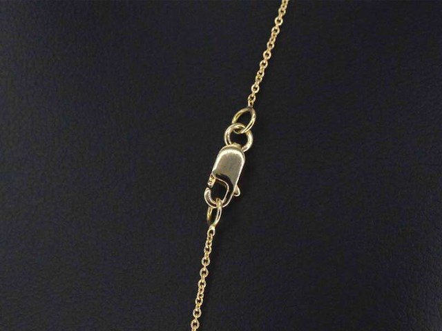 Gouden halsketting met een briljant geslepen natuurlijke diamant van 0.50 carat - afbeelding 5 van  8