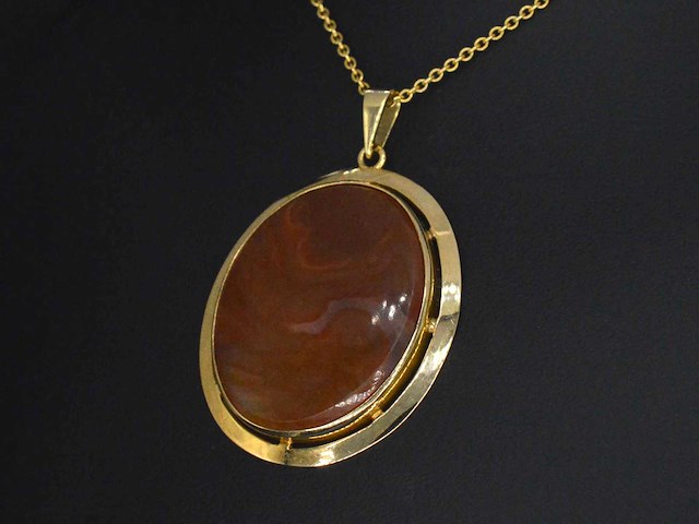 Gouden hanger edelsteen - afbeelding 4 van  5