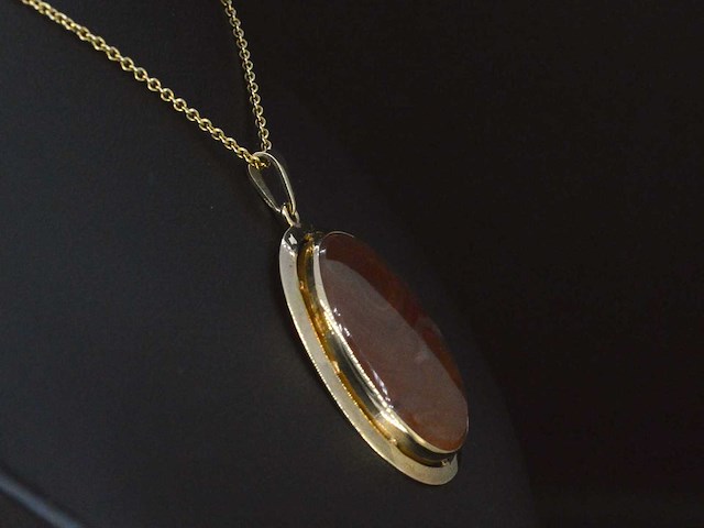 Gouden hanger edelsteen - afbeelding 5 van  5