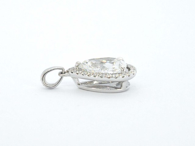 Gouden hanger in peer vorm met diamant 2.01 carat, excl. ketting - afbeelding 7 van  10