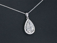 Gouden hanger in peer vorm met diamant 2.01 carat, excl. ketting - afbeelding 4 van  10