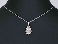 Gouden hanger in peer vorm met diamant 2.01 carat, excl. ketting - afbeelding 5 van  10