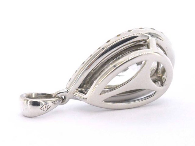Gouden hanger in peer vorm met diamant 2.01 carat, excl. ketting - afbeelding 8 van  10