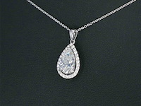 Gouden hanger in peer vorm met diamant 2.01 carat, excl. ketting - afbeelding 6 van  10